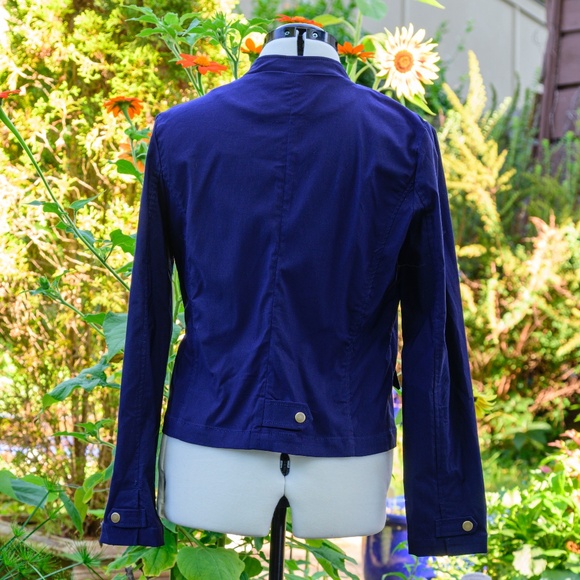 Eden Society Lightweight Navy Moto jacket - Picture 3 of 4